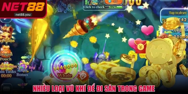 Nhiều loại vũ khí để đi săn trong game
